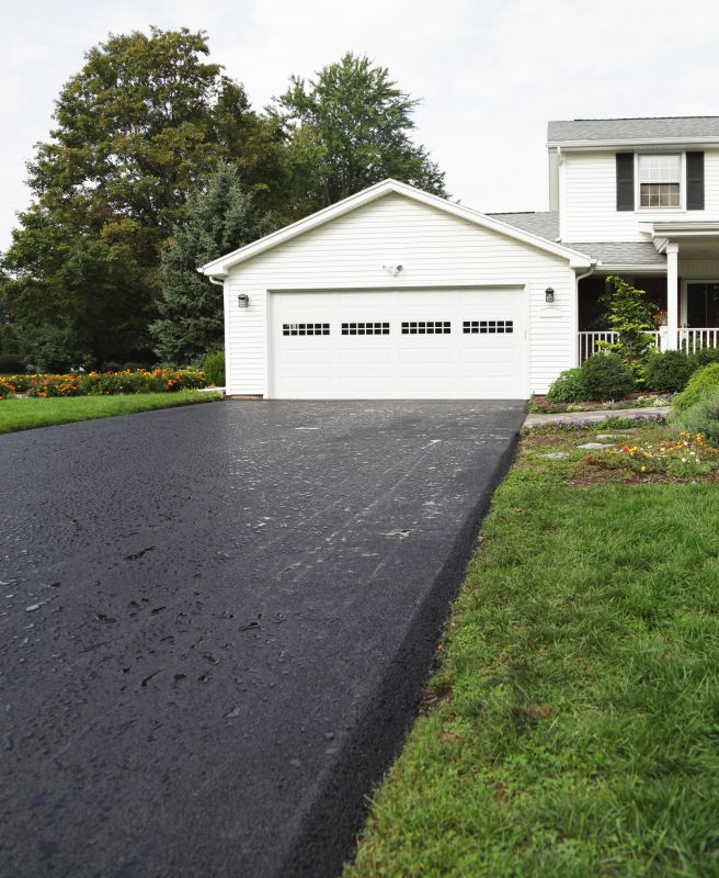 Blacktop Driveway with Clear Edges